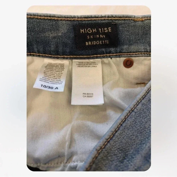 Lucky Brand High Rise Bridgette  Skinny Jeans in Sunny Isles Size 10 - Picture 8 of 11